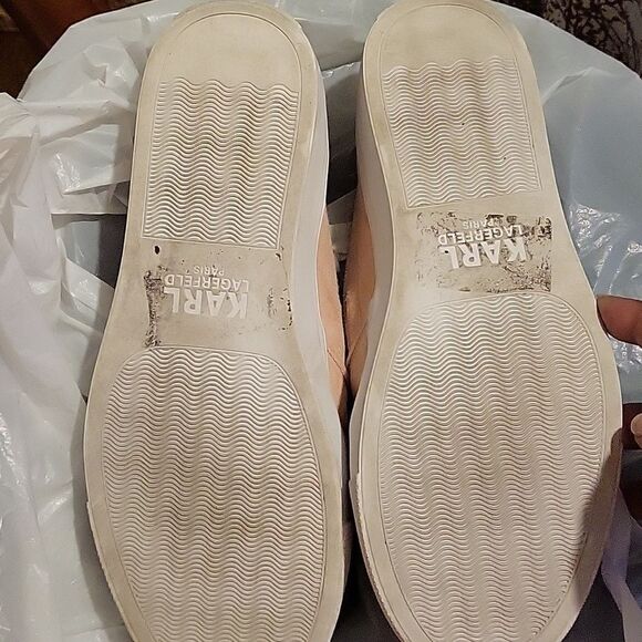 KARL LAGERFELD PARIS
Ermine Embellished Leather Sneakers Light Pink - Picture 5 of 5